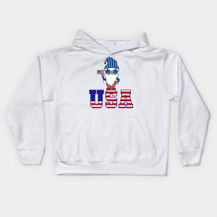 4th of july independent gnome Kids Hoodie